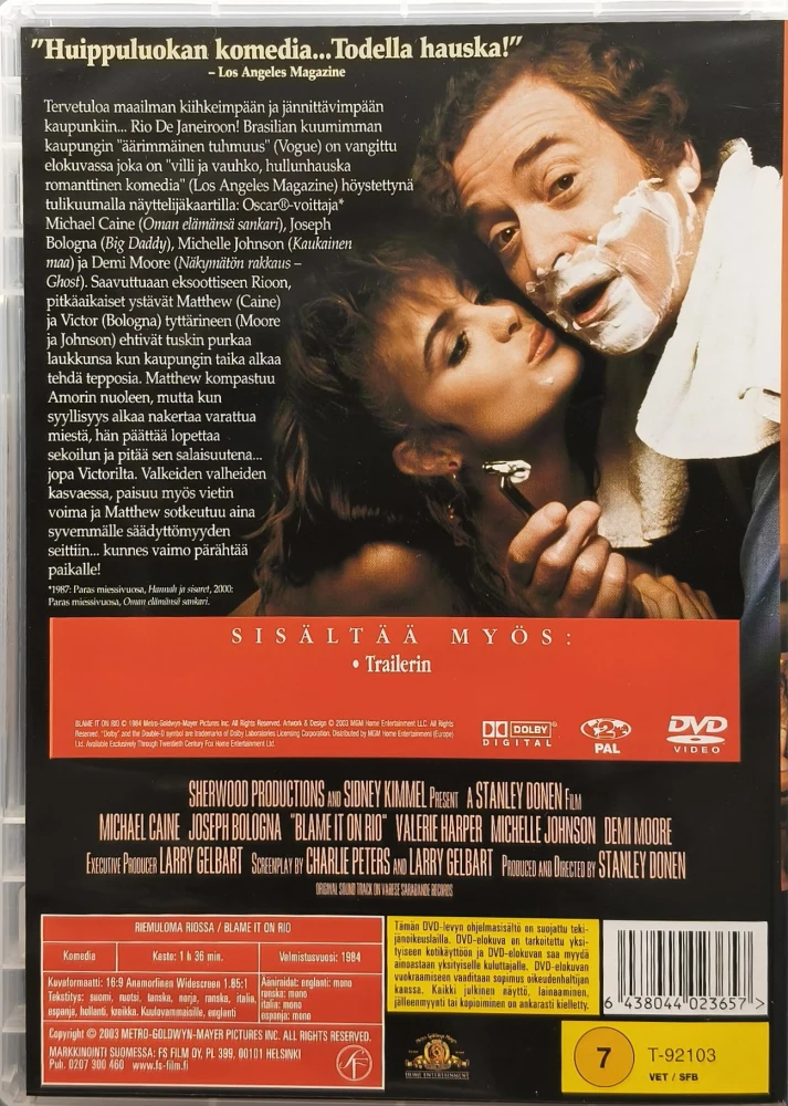 DVD) Michael Caine, Demi Moore: Riemuloma Riossa - Blame It on Rio (1984)