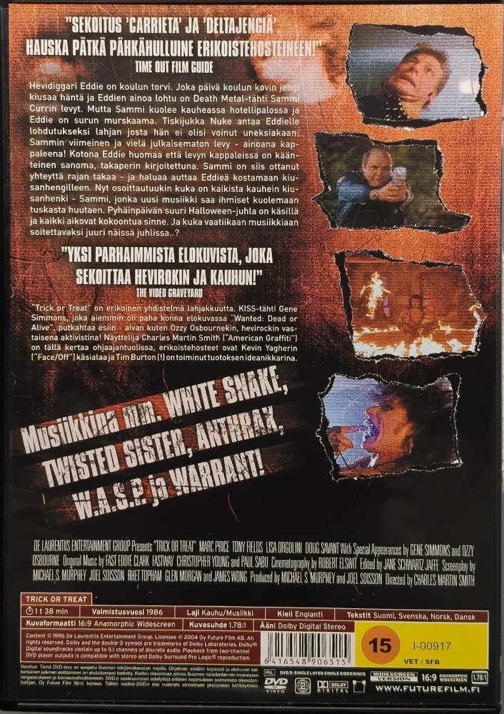 DVD) Trick or Treat - Henki vaarassa (1986) SUOMIKANNET