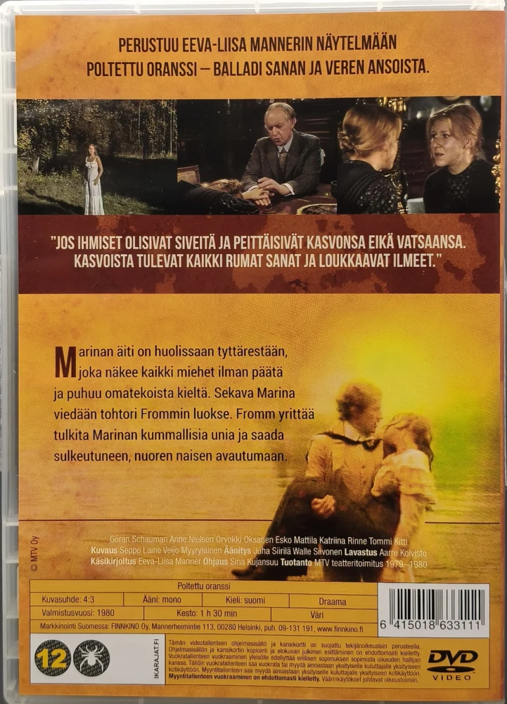 DVD) Poltettu oranssi (1980) Göran Schauman, Anne Nielsen