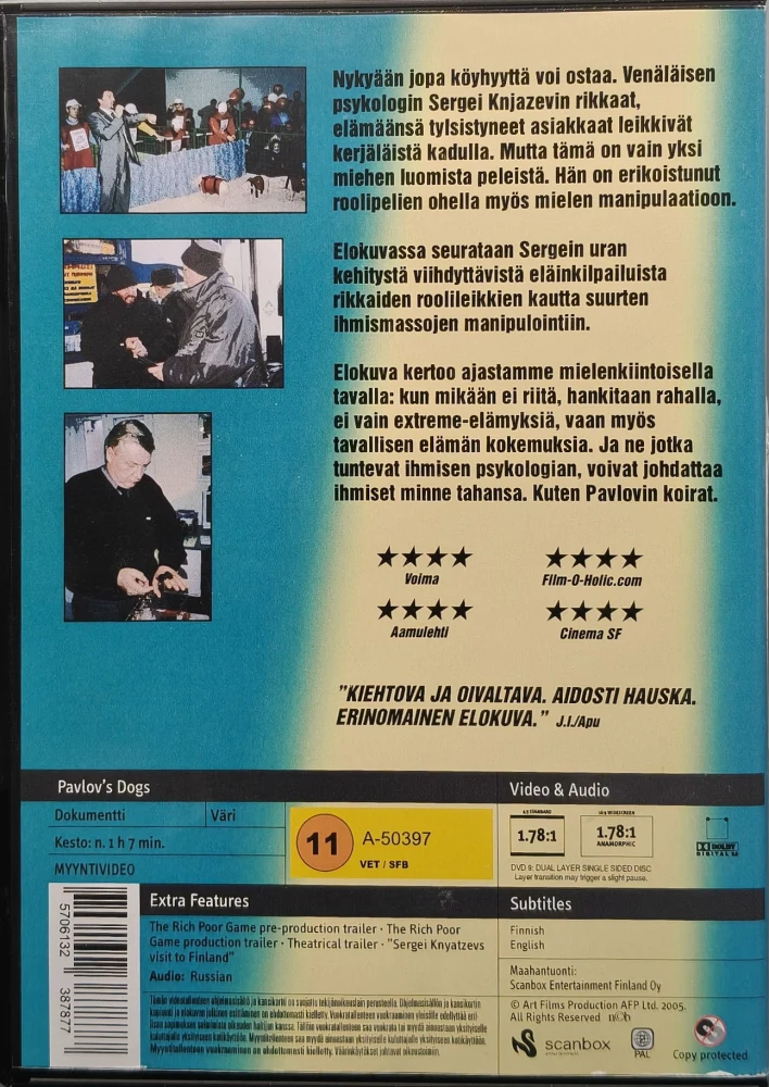 DVD) Arto Halonen: Pavlovin Koirat - Pavlov's Dogs (2006)