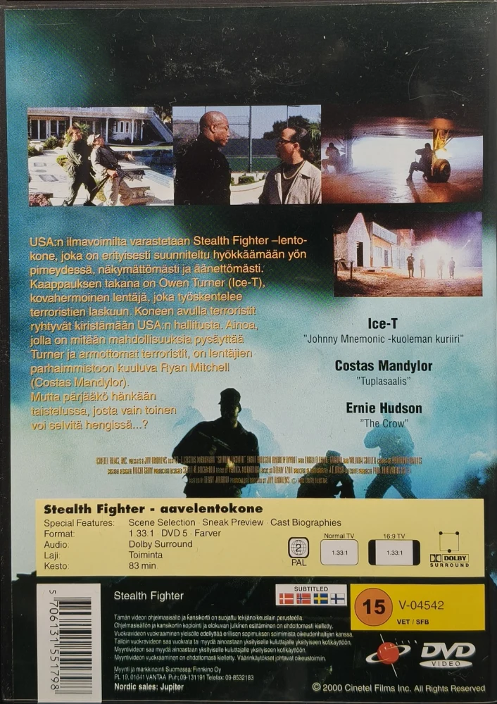 DVD) Stealth Fighter - Aavelentokone (1999) JUPITER