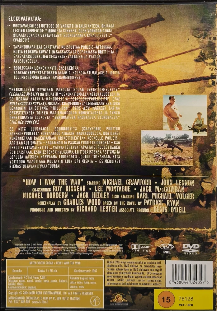 DVD) Miten voitin sodan - How I Won the War (1967) Michael Crawford, John Lennon