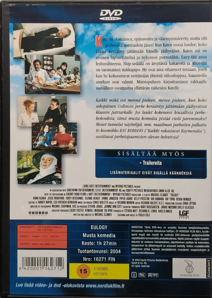 DVD)  Ray Romano: 3 Perhettä Ja Yhdet Hautajaiset - Eulogy (2004)