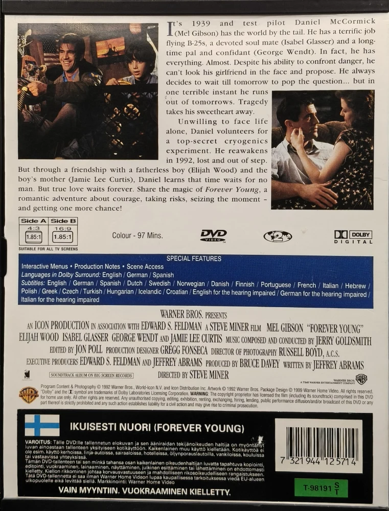 DVD) Mel Gibson: Forever Young - Ikuisesti nuori (1992)