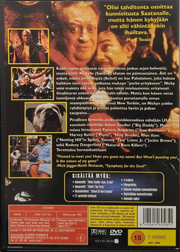 DVD) Adam Sandler: Little Nicky (2000) SUOMIKANNET