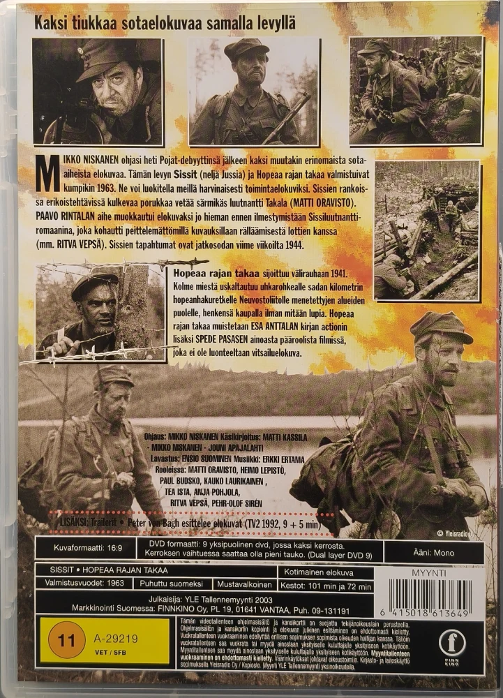 DVD) Mikko Niskanen : Sissit & Hopeaa rajan takaa (1963)