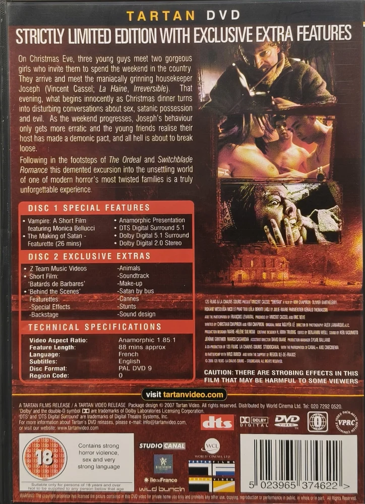 2 DVD) Vincent Cassel: Satan - Sheitan (2006)