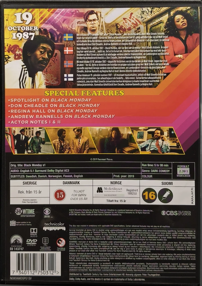 2  DVD) Black Monday - Kausi 1 (2019) SUOMITEKSTIT