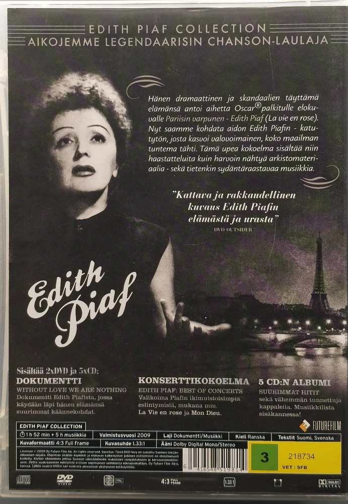 2 DVD + 5 CD) Edith Piaf Collection - Kokoelma (2009)