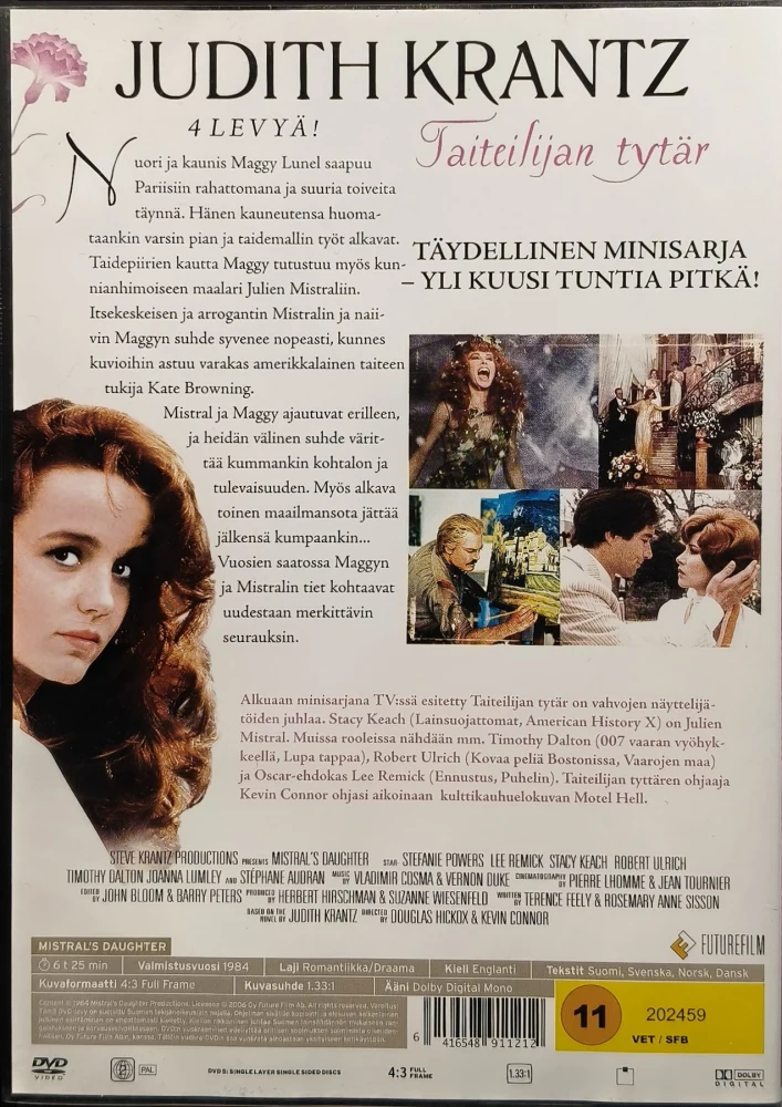 4 DVD) Judith Krantz - Taiteilijan tytär - Mistral's Daughter