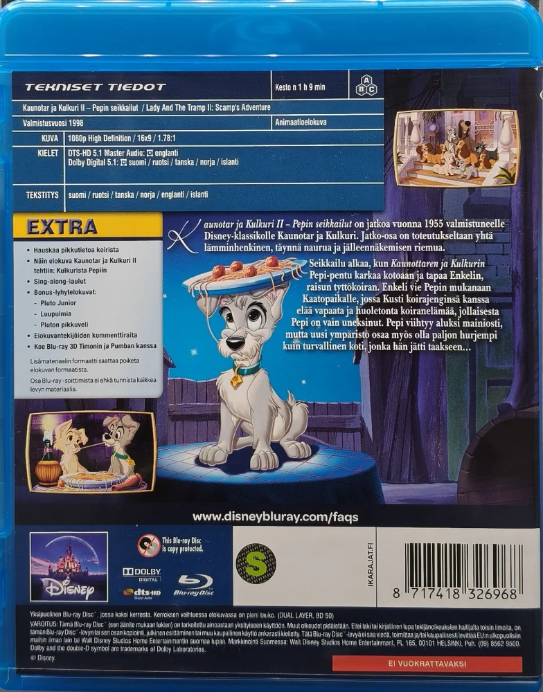 BLU-RAY) Kaunotar ja Kulkuri II (2) - Pepin seikkailut (1998) SUOMIKANNET