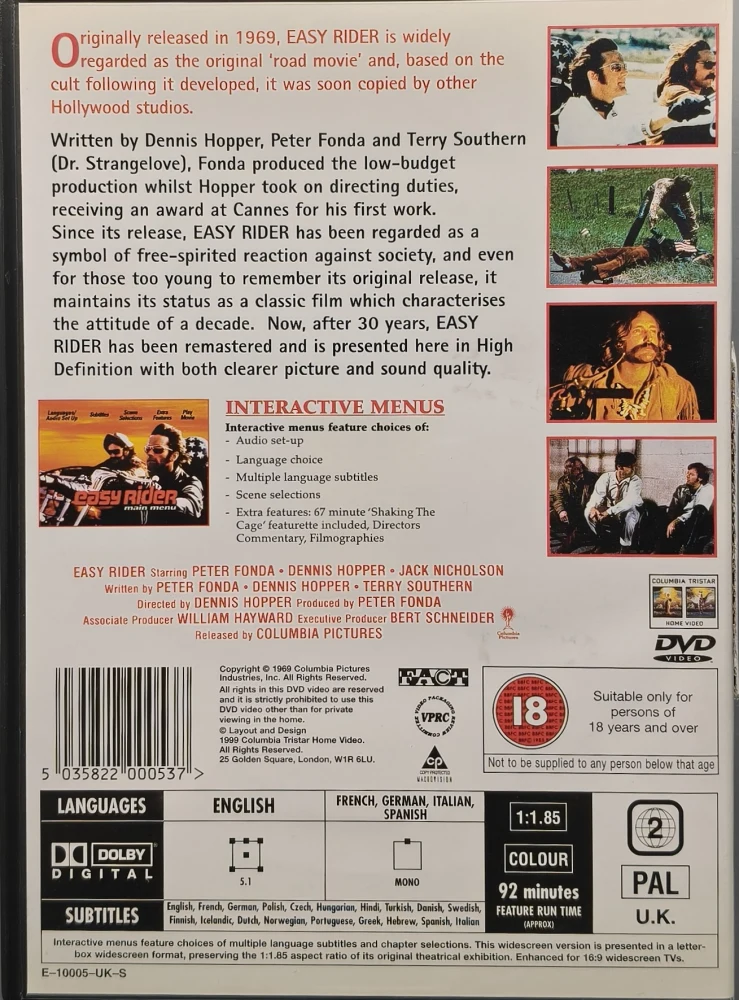 DVD) Easy Rider - Matkalla (1969) SUOMITEKSTIT