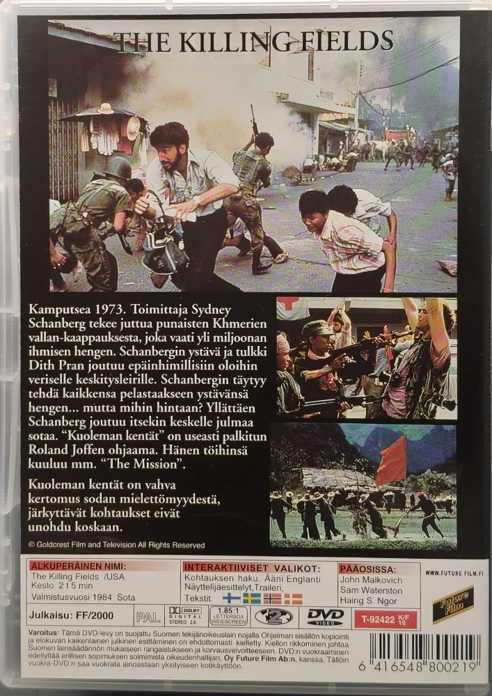 DVD) Kuoleman kentät - The Killing Fields (1984) SUOMIKANNET