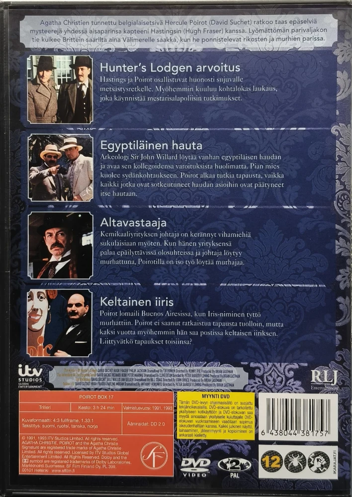2 DVD) POIROT - BOX 17 - SUOMIKANNET